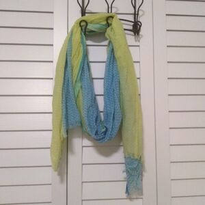 Blue and yellow scarf